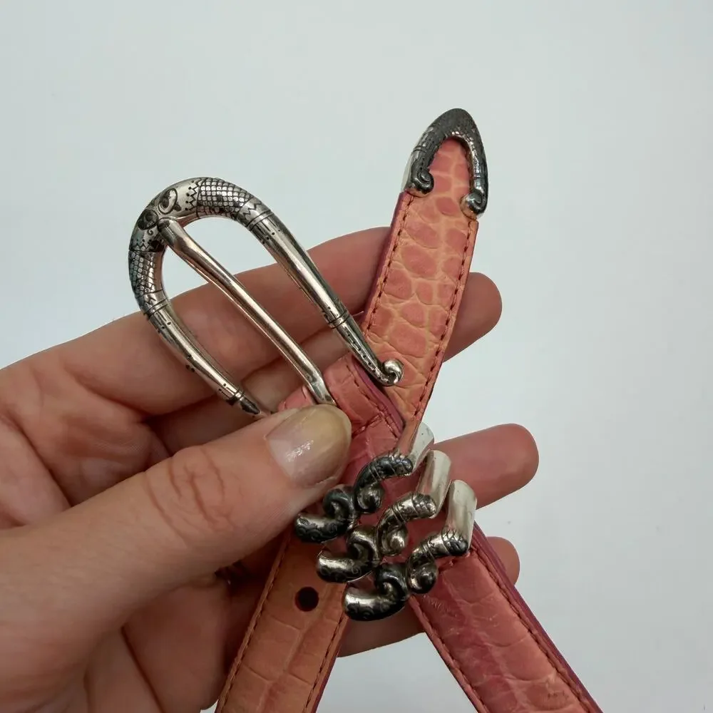 Vintage Brighton Pink Silver Belt Large